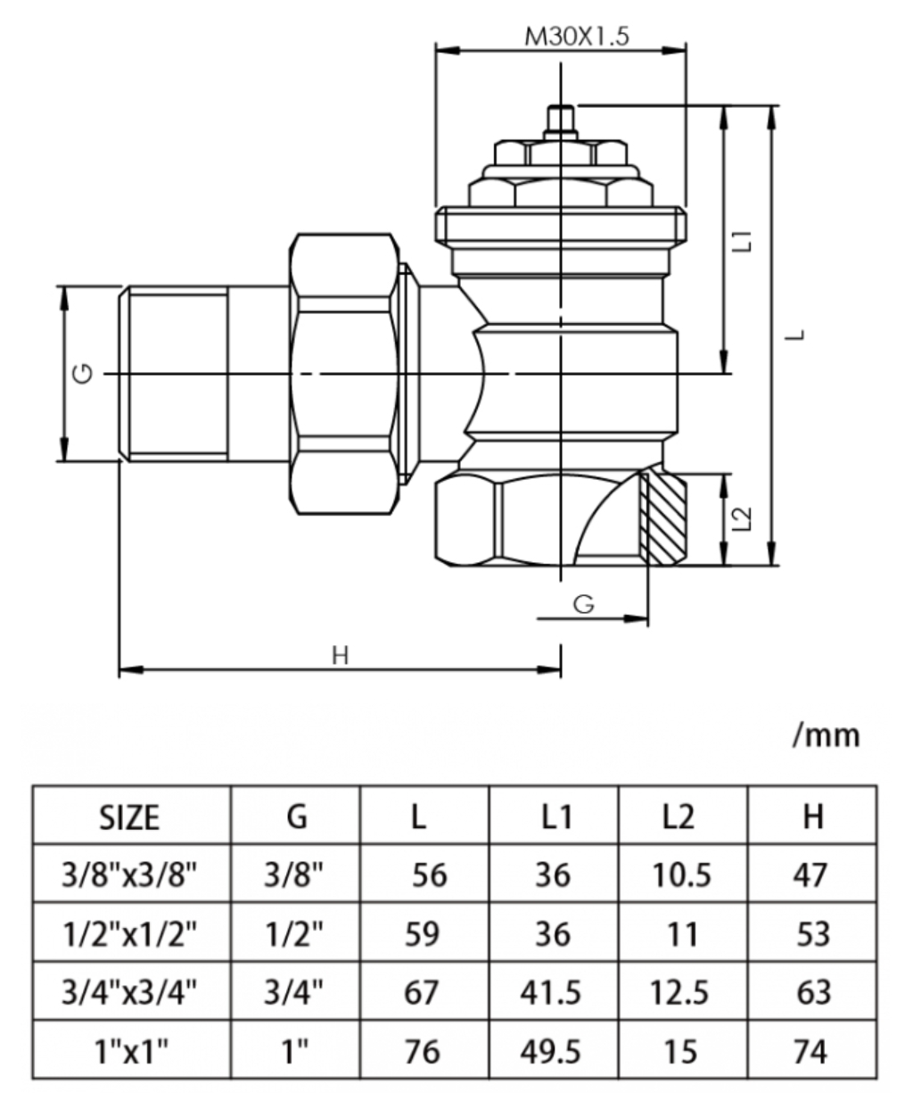 EN215 Bleed Angled Thermostatic Radiator Valves With G 1/2'' F 1/2''X M 1/2'' 0