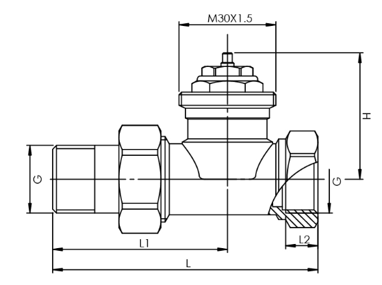 EN215 Certified Straight Thermostatic Radiator Valve With G 3/4'' For Steel Pipe F 3/4''x M 3/4'' 0